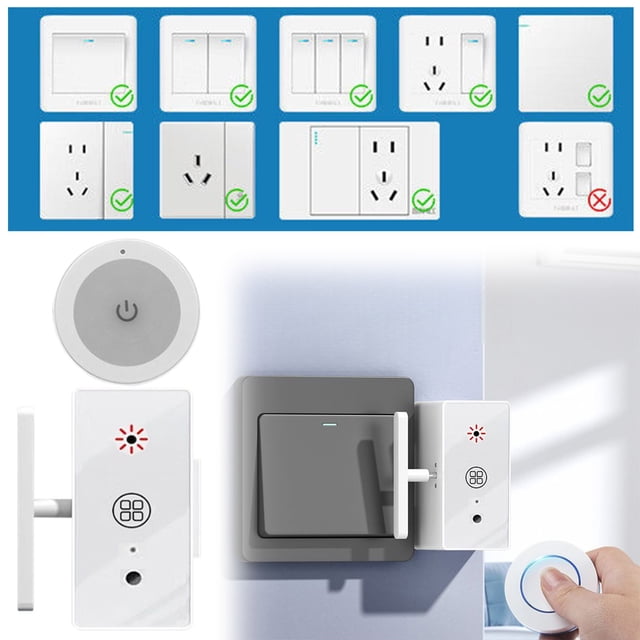 Wireless Remote Control Controller Outlet Electrical Switch for Lights, Fans, Christmas Lights , A Convenient Choice For Home Energy Management Multi Scene One Button Control(Light Ashy)
