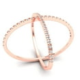 thumbnail image 2 of 0.245 ct Round Cut Simulated Diamond Statement 18K Rose Gold Womens Engagement Ring, 2 of 5