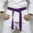 thumbnail image 5 of Uxcell Taekwondo Colored Ranking Belt, Polyester Martial Arts Judo Karate Belt for Coach Teaching Practices Purple 7.2 ft, 5 of 5