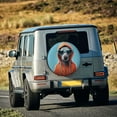 thumbnail image 5 of Naloa Cool Dog In Hoodie PVC Leather Spare Tire Wheel Cover Spare Tire Cover, for Car Truck SUV Camper Trailer Universal Fit(14-17in)-17 inch, 5 of 6