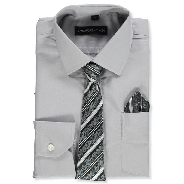 Kids World Kids World Boys' Dress Shirt with Accessories (Big Boys