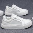 thumbnail image 6 of Men's Light Blue Mesh Breathable Platform Sneakers, Casual Summer Low-Top Shoes, 6 of 10