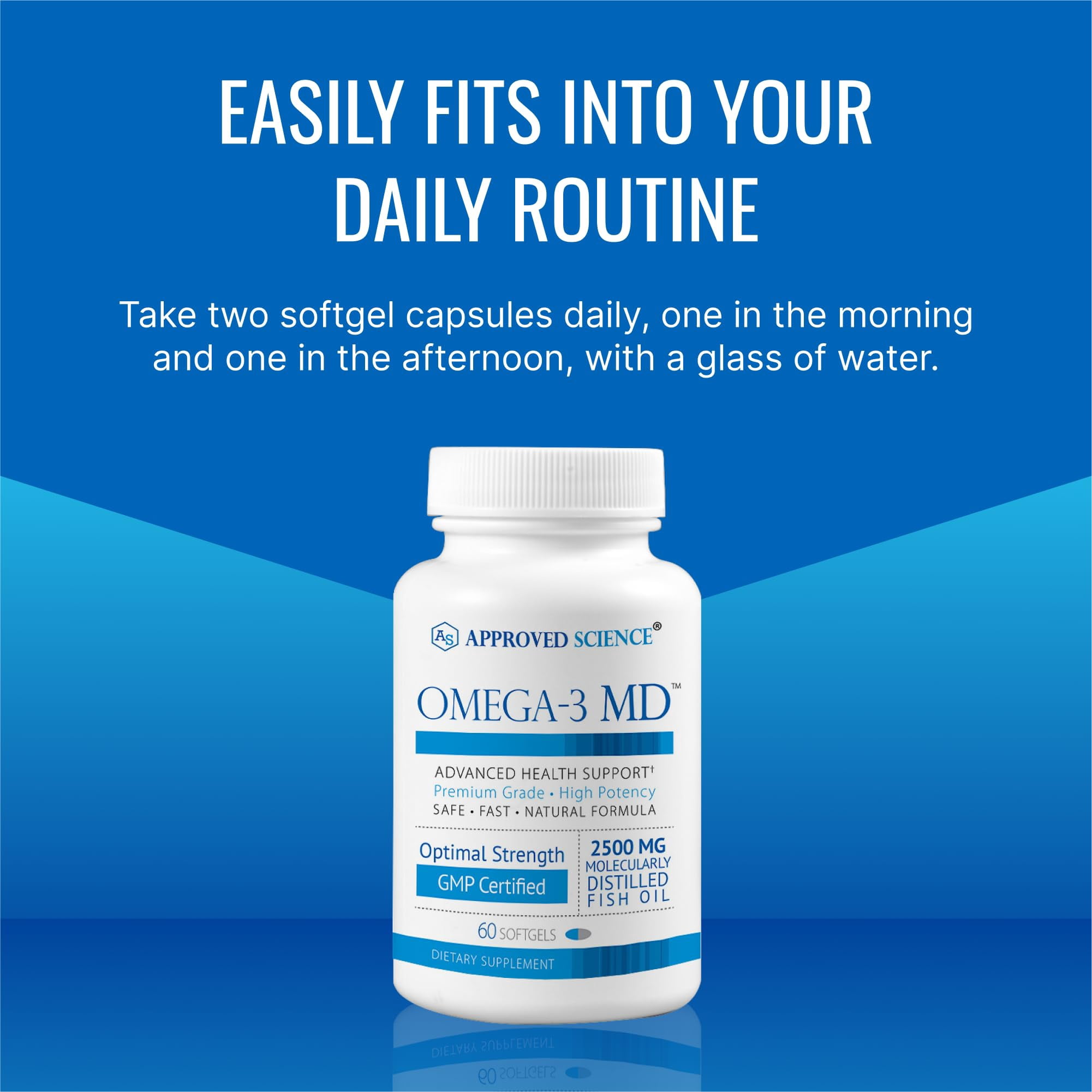 Approved Science Omega-3MD - Fish Oil EPA & DHA - Improve Cognitive Health - 1 Month Supply