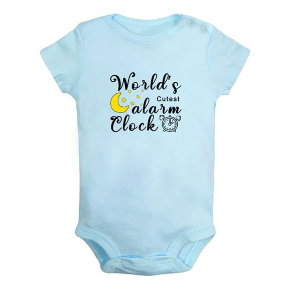 World's Cutest Alarm Clock Funny Rompers For Babies, Newborn Baby Unisex Bodysuits, Infant Jumpsuits, Toddler 0-24 Months Kids One-Piece Oufits