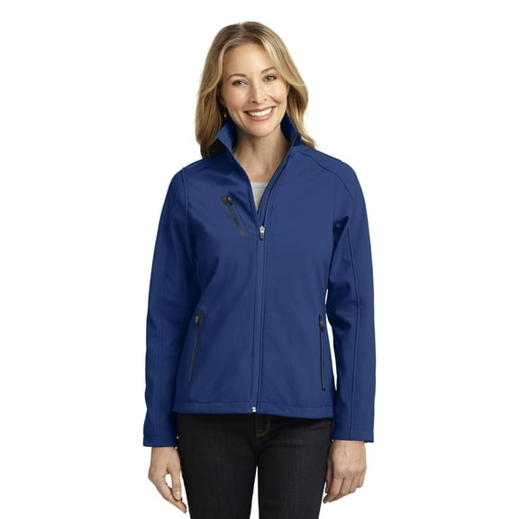 Port Authority Ladies Welded Soft Shell Jacket-2XL (Estate Blue)