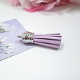 thumbnail image 1 of 28 Pieces Keychain Charms Creative Delicate Keyring Pendant Tassels Simple Handbag Decor Tassel Craft Decoration DIY Accessory Light purple, 1 of 8