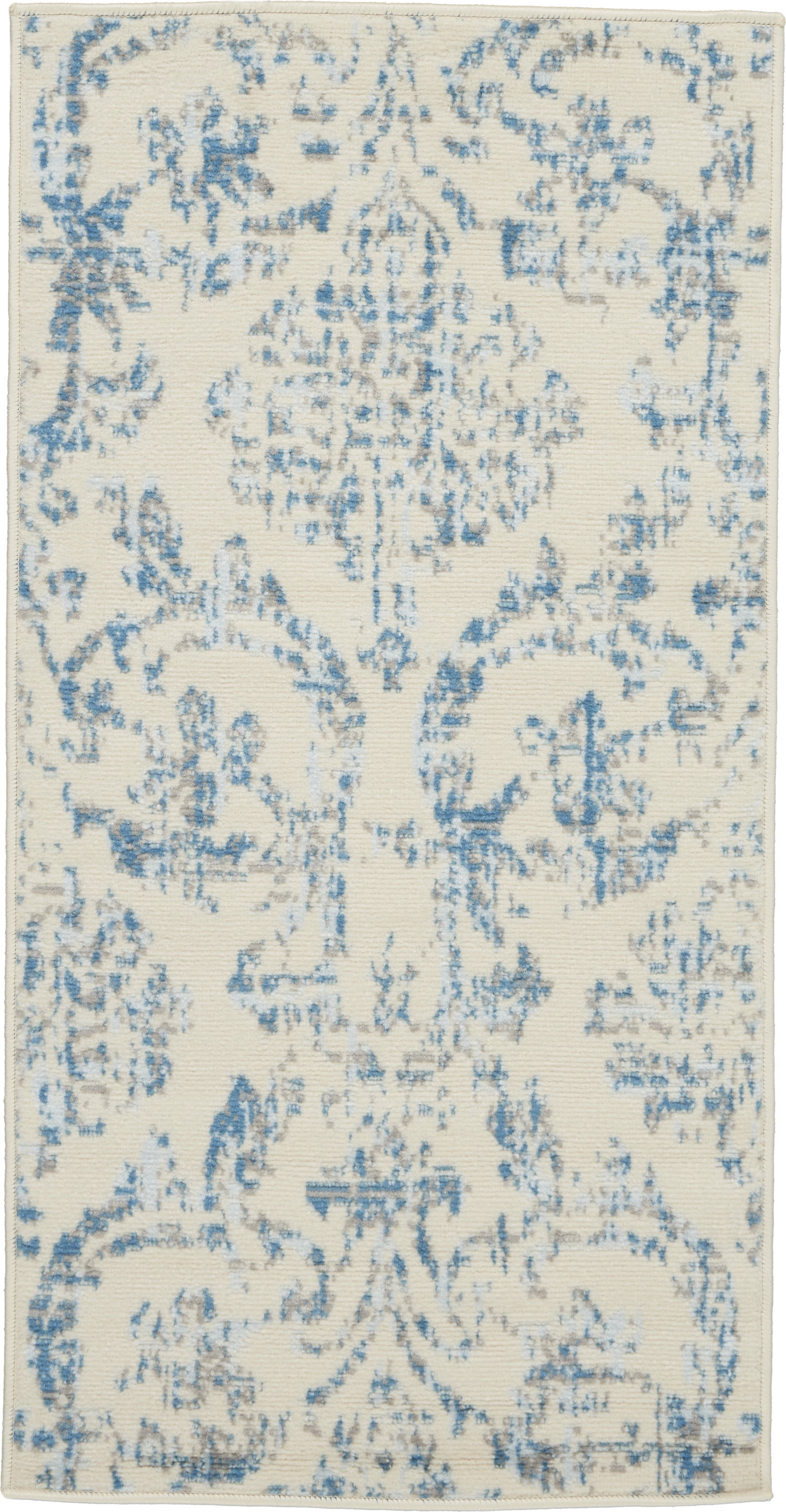 Nourison Bliss Vintage Farmhouse Ivory/Blue 2' x 4' Area Rug, (2' x 4')
