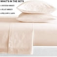 thumbnail image 3 of Kamas Blush Twin Sheets Set-600 Thread Count -100% Egyptian Cotton Sheets-Sateen Weave for Soft and Silky Feel-Fits Mattress Upto 16'' Deep Pocket, 3 of 3