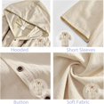 thumbnail image 5 of Button Up Shirts for Men Short Sleeve Cotton Linen Men's Hooded Shirt Casual Summer Loose Fit Beach Outfits, 5 of 6