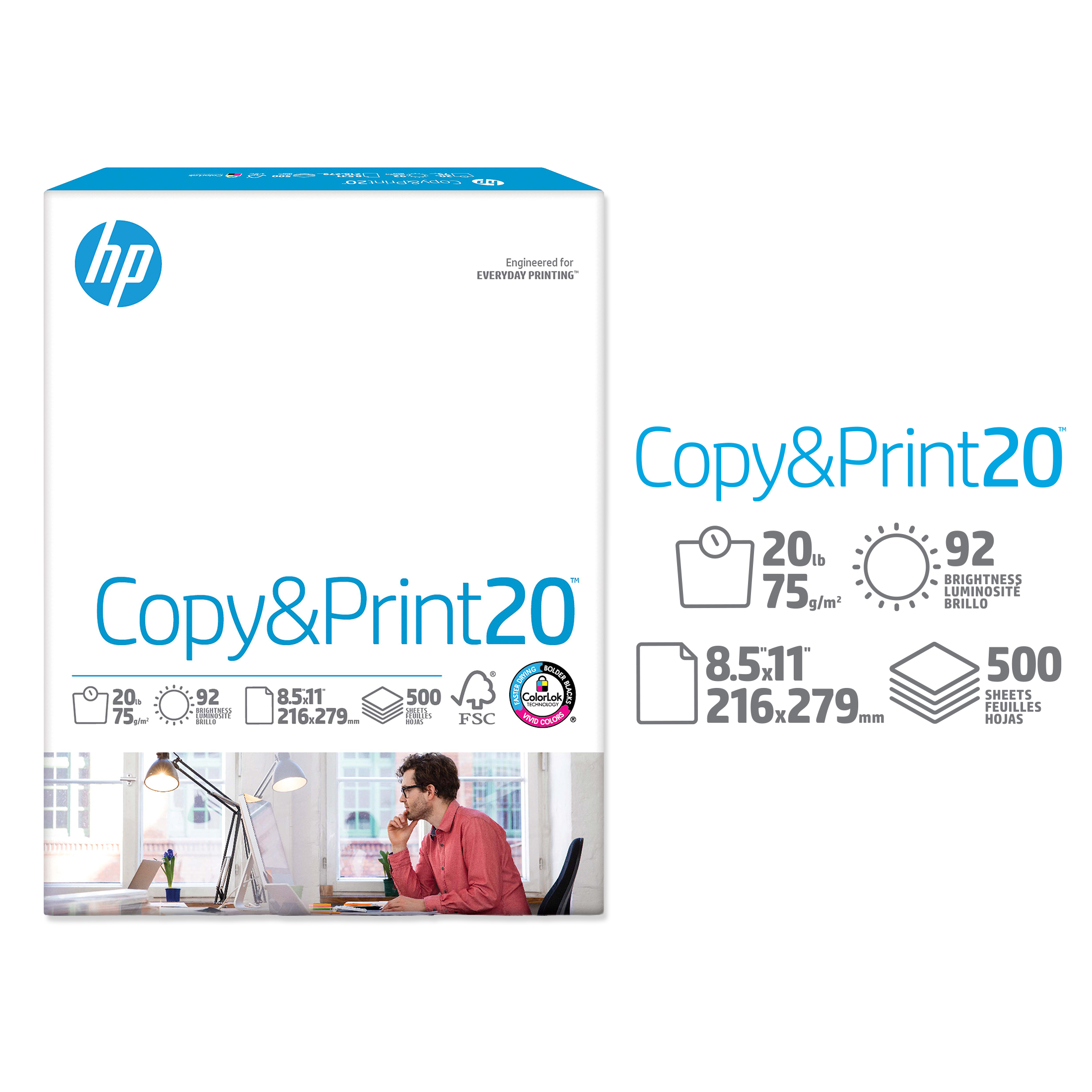 HP Copy & Print Paper, Letter Size, 500 Sheets photo 2
