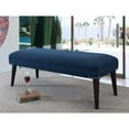 thumbnail image 3 of Nadine Entryway Bench Nailhead Accents Midnight Blue, 3 of 8