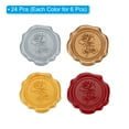 thumbnail image 3 of Unique Bargains Wax Seal Stickers, 24 Pcs Embossed Self Adhesive Rose Sticker, 4 Colors, 3 of 5