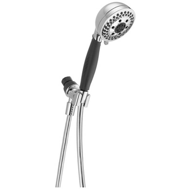 5Spray Handheld Showerhead, Chrome with Rubber Grip