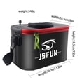 thumbnail image 1 of EVA Folding Fishing Bucket Live Fish Box Portable Fish Sea fishing box 30cm, 1 of 9
