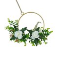 thumbnail image 2 of Ounissouiy Decoración de boda con flores artificiales para interiores o exteriores, durabilidad duradera, bajo mantenimiento, elegante, fácil de Decoración del hogar Rosa blanca redondo, 2 of 6
