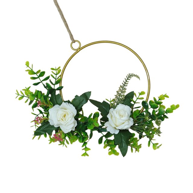 Cateissary Decoración de flores artificiales de larga duración, decoración elegante, boda, bajo mantenimiento, fácil de limpiar. Decoración del hogar Rosa blanca redondo