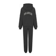 thumbnail image 5 of YUGYXL Sweatsuits for Women Set 2 Piece Plus Size Thin Fleece Outfits Casual Letter Print Hoodie Sweatshirt and Sweatpants Set Gift for Wife, 5 of 6