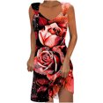 thumbnail image 2 of Puntoco Vestidos Mujer Elegante Casual Versátil Impreso Cuello Redondo Casual Sin Mangas Vestido Con Tirantes, 2 of 5