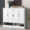 thumbnail image 6 of Rugerasy Shoe Cabinet for Entryway,Ample Storage Space Shoe Organizer with Drawer Doors,Open Shelf for Heels Slippers,White, 6 of 6