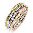 thumbnail image 3 of Lafonn Classic Sterling Silver Tri-Color Plated Simulated Diamond Ring (0.54 CTTW), 3 of 5