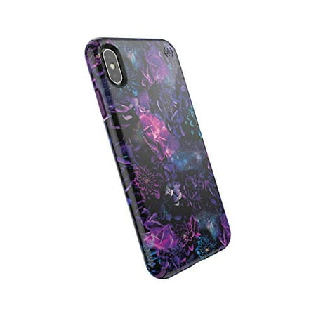 Speck Products Presidio Inked iPhone Xs Max Case, GalaxyFloral/Cala Purple