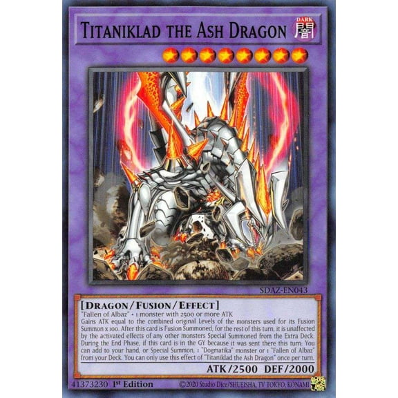 YuGiOh Structure Deck: Albaz Strike Common Titaniklad the Ash Dragon SDAZ-EN043
