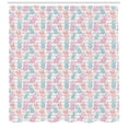 thumbnail image 3 of Ambesonne Tropical Shower Curtain, Colorful Pineapple Sketch, 69"Wx75"L, Pink Coconut, 3 of 3