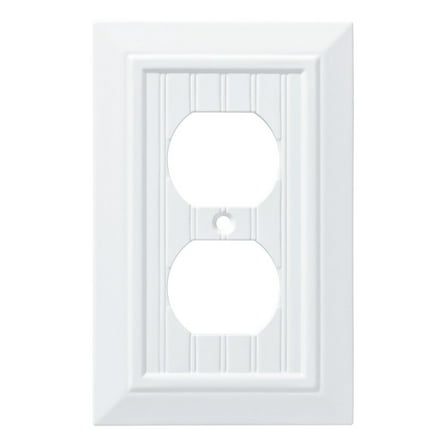 Franklin Brass W35266-PW-C Classic Beadboard Single Wall Plate, Duplex