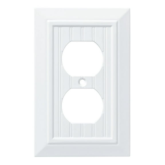 Franklin Brass W35266-PW-C Classic Beadboard Single Wall Plate, Duplex