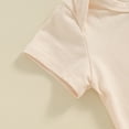 thumbnail image 6 of Bagilaanoe 3pcs Newborn Baby Girl Pants Set Short Sleeve Romper Tops + Flare Trousers + Headband 3M 6M 12M 18M 24M Infant Casual Clothes, 6 of 8