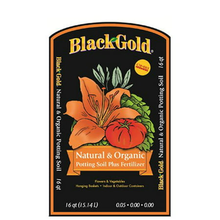 1302040 16-Quart All Organic Potting Soil, Ideal for all container-grown flowers, herbs and vegetables By Black