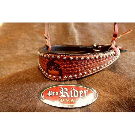 Horse Show Bridle Western Leather Barrel Racing Tack Rodeo Noseband  9907
