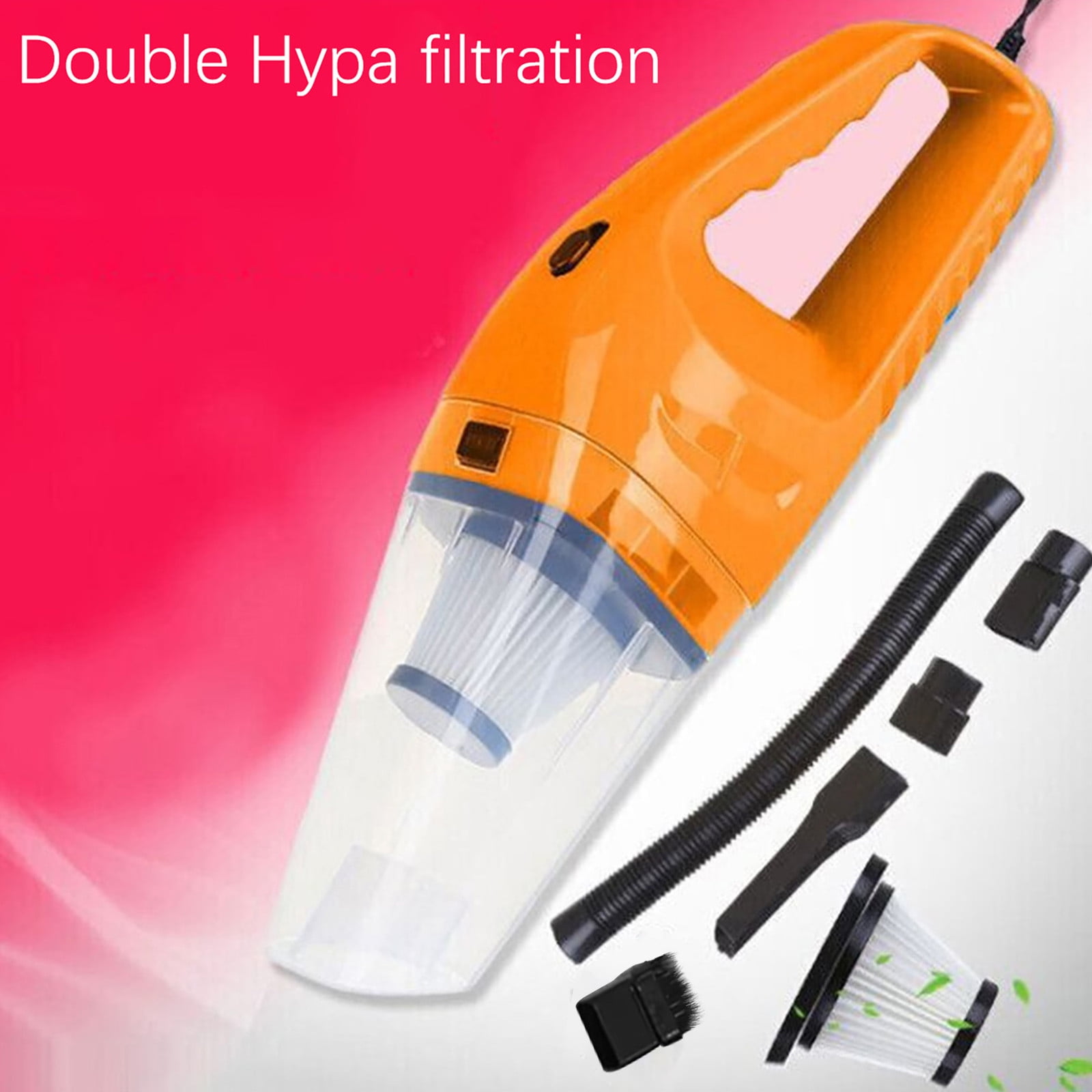 High-Power 120W Wet and Dry Hose Vacuum Cleaner, Vehicle Mounted Strong Suction for Car, Home and Upholstery, Multi-Use Nozzle, Portable Heavy-Duty Vacuum, Efficient Dirt Removal