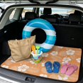 thumbnail image 2 of XYZCANDO Tropical Floral Printed Trunk Mat 29" x 39", Waterproof Cargo Liner with Non-Slip Backing, Durable Stitched Edge Trunk Carpet for SUVs, Sedans and Trucks, 2 of 7