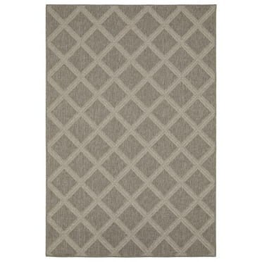 Oriental Weavers Caicos Indoor/Outdoor Rug - CA02N - 5'3" x 7'3" - in Grey/ Light Grey - Classic Casual Style, Water, Stain and Fade Resistant, Hose Clean, Patio, Outdoor Living Area Rug