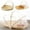 Round, variant on Hevirgo Bamboo Tent Basket Hand Woven Tray Anti Bug Food Fruit Container Net Mesh Cover