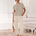thumbnail image 6 of Women's 2 Piece Casual Outfit Long Sleeve Top and Pants Set, 6 of 9