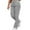 Grey, variant on Thickened Warm Fashionable Outdoor Drawstring Trouser Bag Casual Womens Pants with Pockets Red S