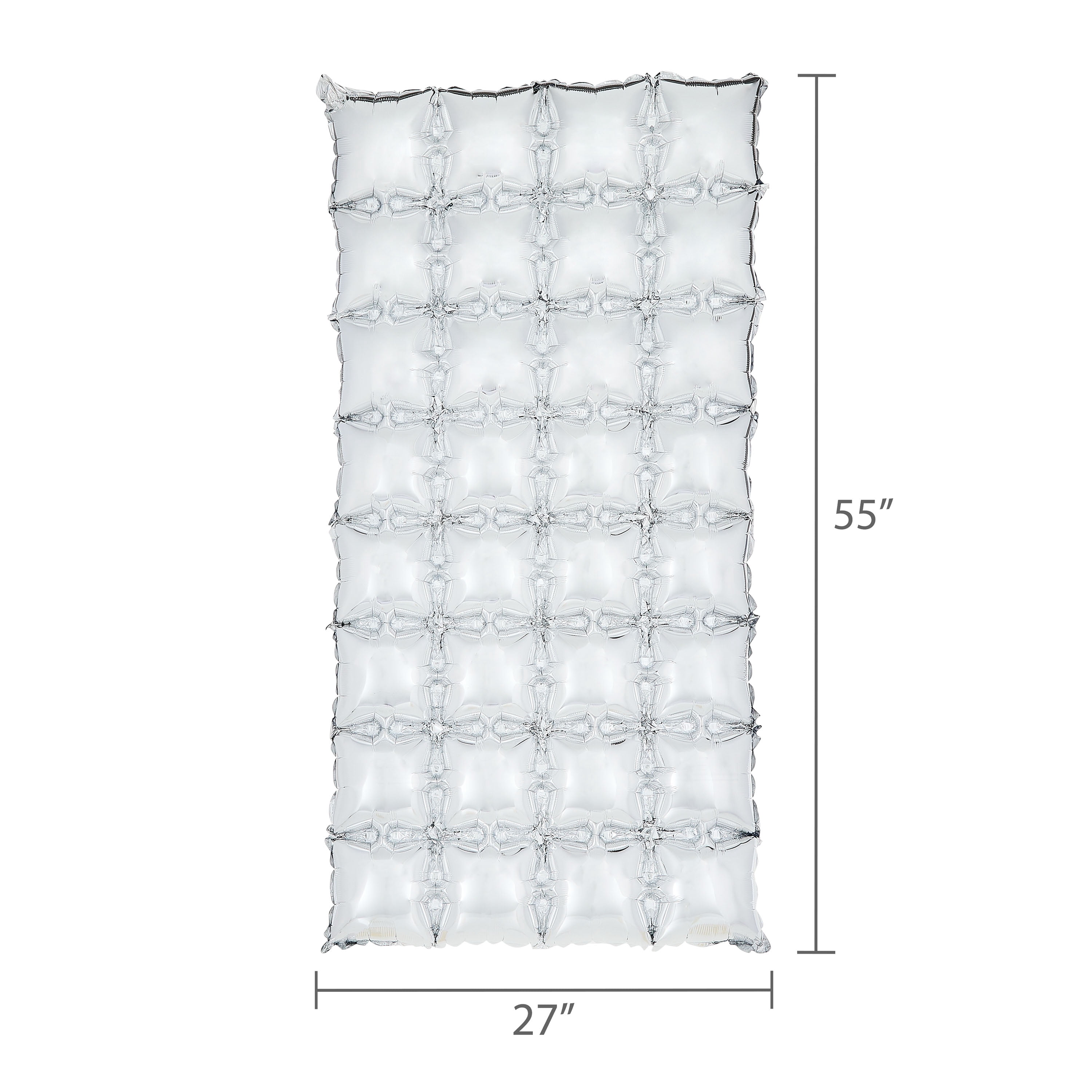 55 inch Foil Balloon Backdrops, Silver, 2 Count, by Way To Celebrate