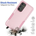 thumbnail image 5 of For Galaxy S24 Case, 2 in 1 Heavy Duty Armor Shockproof Cases,Hisdou Hybrid Dual Layer Rubber Drop Protection Grip Plastic Bumper Sturdy Phone Cover for Samsung Galaxy S24 6.2"-Pink, 5 of 6