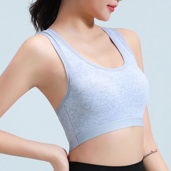 Women's Sports Bra Ladies Traceless Comfortable No Steel Ring Breathable Gathering Bra Woman Underwear Sports Bras for Women Gray M