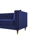 thumbnail image 6 of Pemberly Row Velvet Upholstered Rectangular Tight-Back Sofa in Blue, 6 of 6