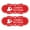 Red, variant on Designer Cowgirls and Cowboys Novelty Restroom Signs, Set of 2 (Red) - Medium