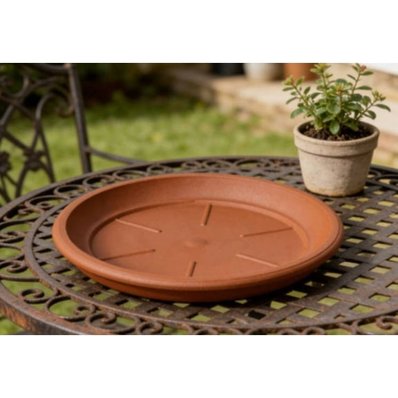 Deep Thickened Round Plastic Flower Pot Saucers, Leak-Proof Water Drip Catch Trays for Indoor Outdoor Potted Plants, Anti-Rot Breathable Plants Base Trays for Garden Balcony Home Decor, 5 Pcs
