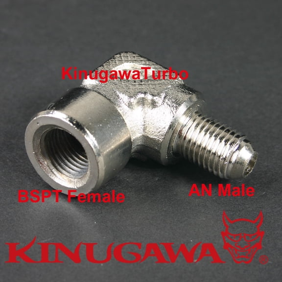 Forged Steel Adapter Fitting 90 Deg Elbow 1/4 BSPT Female - 4AN Male C10-4