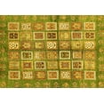 thumbnail image 1 of Ahgly Company Indoor Rectangle Abstract Yellow Modern Area Rugs, 2' x 4', 1 of 4
