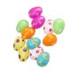 thumbnail image 1 of Ounissouiy 12 piezas de huevos de Pascua, conejito rellenable, adorno colgante artesanal, diseño abierto, huevo de plástico colorido para Juguetes Educativos, 1 of 6