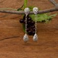 thumbnail image 2 of 4.50 CTW Natural Diamond Polki Beaded Long Drop Earrings 925 Sterling Silver Mother's Day Gift Women Earrings, 2 of 4