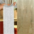 thumbnail image 3 of Glitter Fringe String Curtains 79x39 Inch, Tassel Strip Crystal Beaded Door Window Room Divider for Wedding Party Decor (Rose Red), 3 of 7