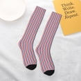 thumbnail image 6 of Knee High Socks for Women Red White And Blue Striped Long Tube Sock Uniform Socks, 6 of 7